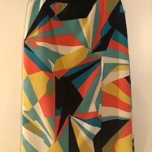 Multicolored pencil skirt